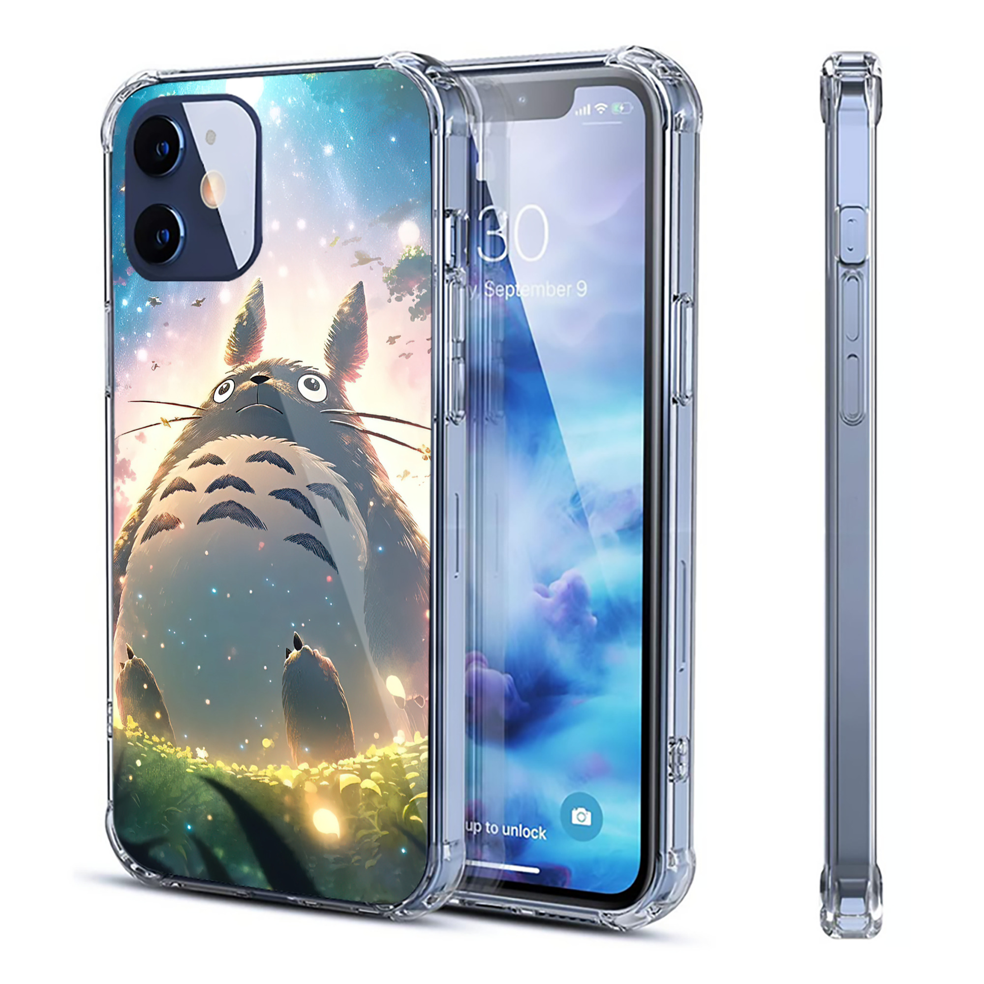 （画像用） となりのトトロ 草壁メイ 草壁サツキ My Neighbor Totoro Satsuki Kusakabe Mei Kusakabe 【iPhone 12シリーズ対応】透明スマホケース（クリアソフトケース）